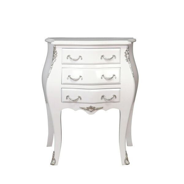 Louis XV style white baroque chest of drawers - Rococo chests of drawers