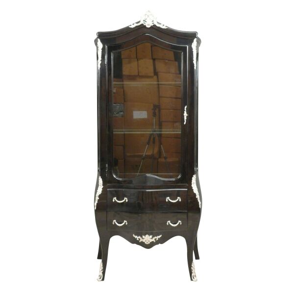 Schwarze Barockvitrine