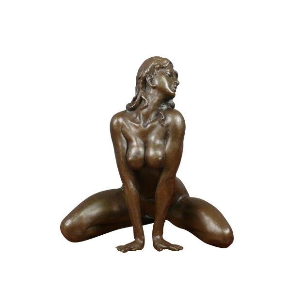Erotikus bronz szobor meztelen nőről - Art deco szobrok -