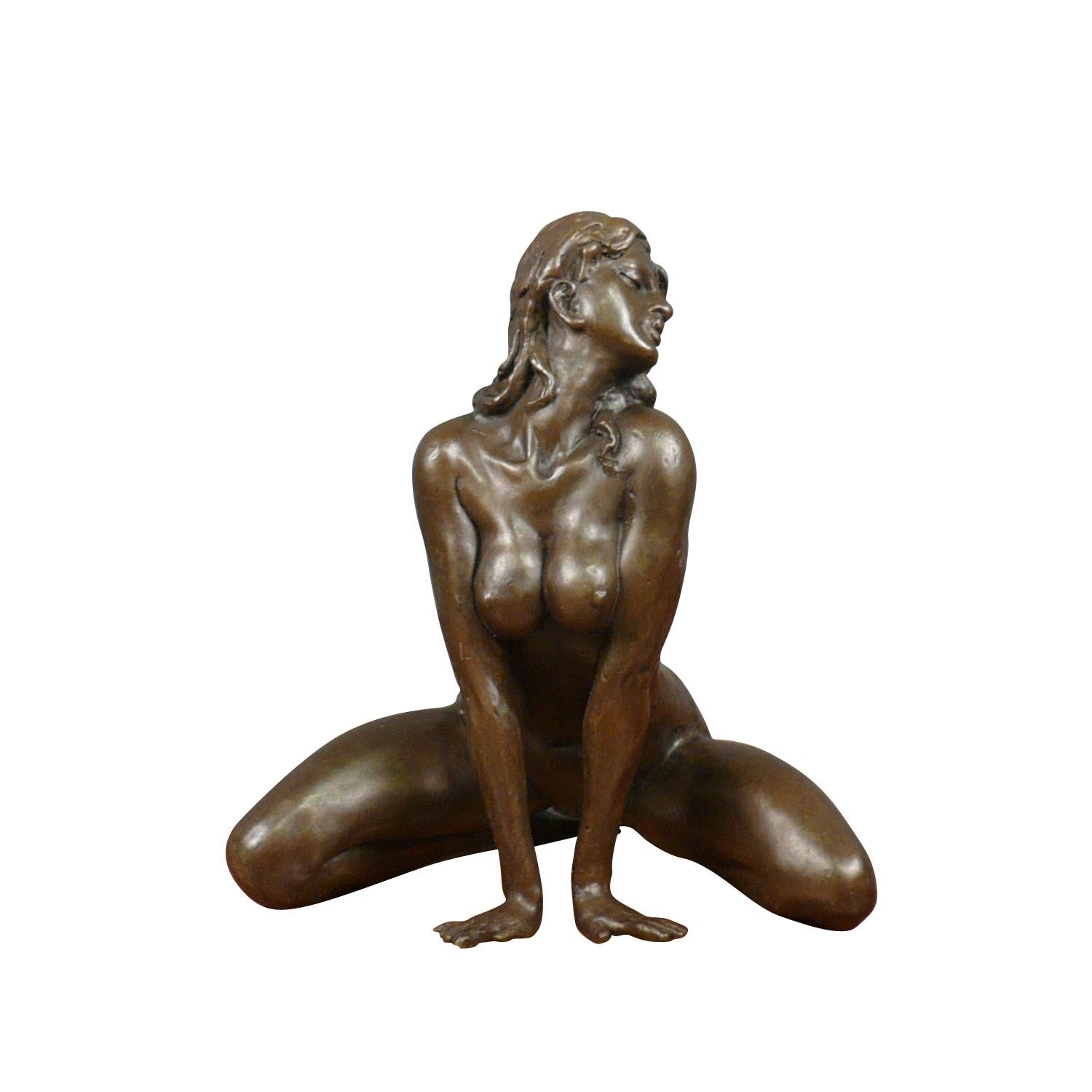 Sculpture en bronze Erotique d'une femme nue - Statues art déco -