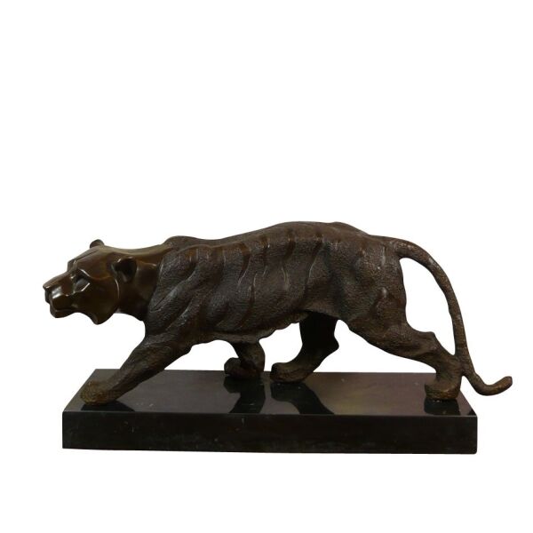 Statua in bronzo Art Déco - La marcia della tigre - Sculture Art Déco -