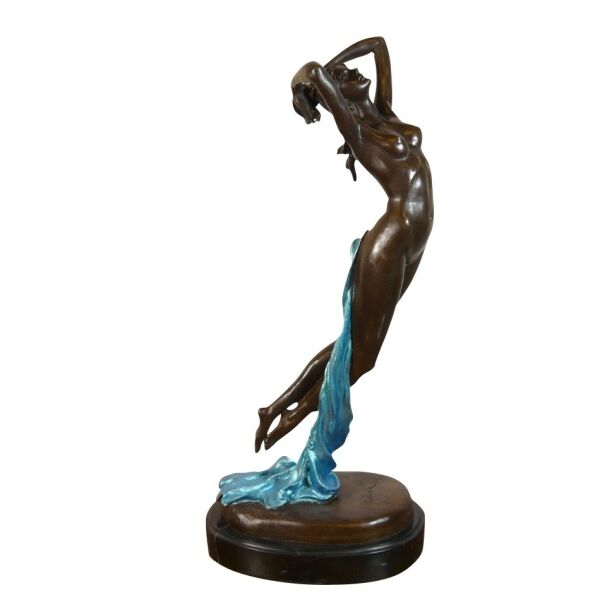 Bronze statue "One Hour of the Night" - Woman Statuette -