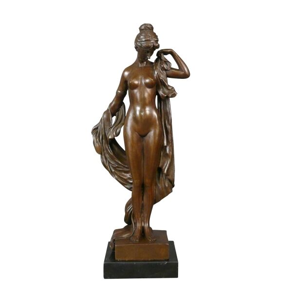 Statue grecque en bronze d'une déesse - Sculpture bronze mythologie -