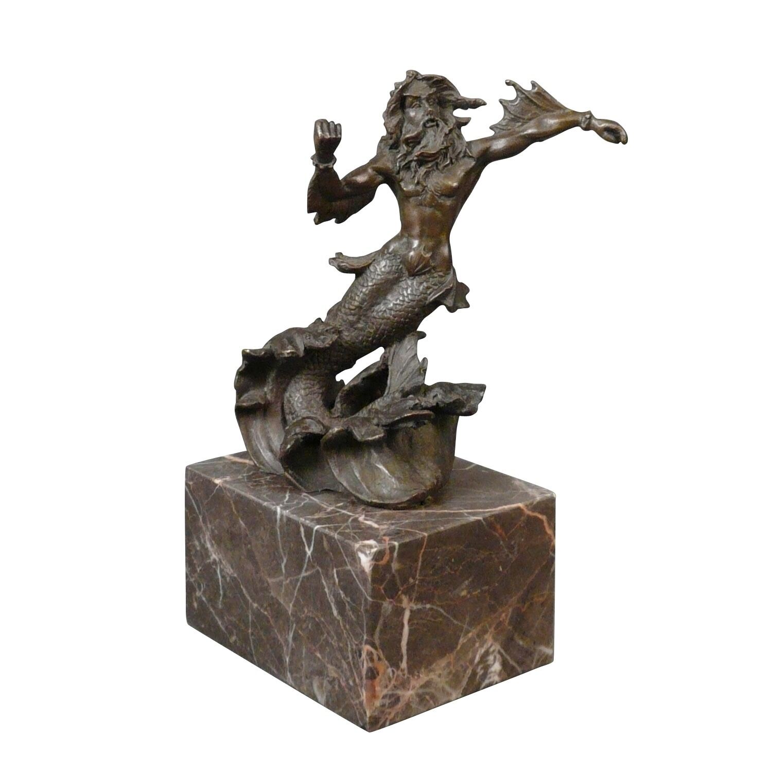 Bronze statue of Poseidon, Neptune, Greek mythology -