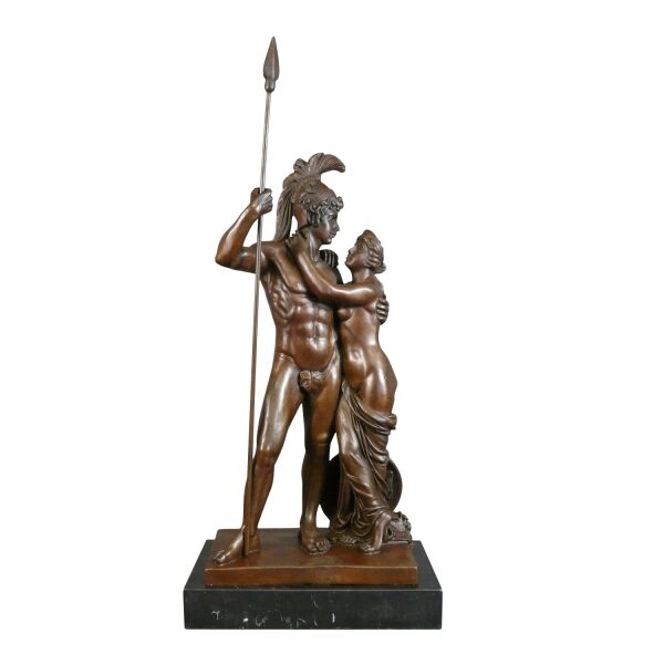 Statue en bronze de Mars et Vénus - Sculpture de la mythologie grecque -