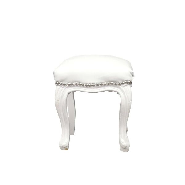 Pouf barocco bianco - Poltrone e mobili eleganti