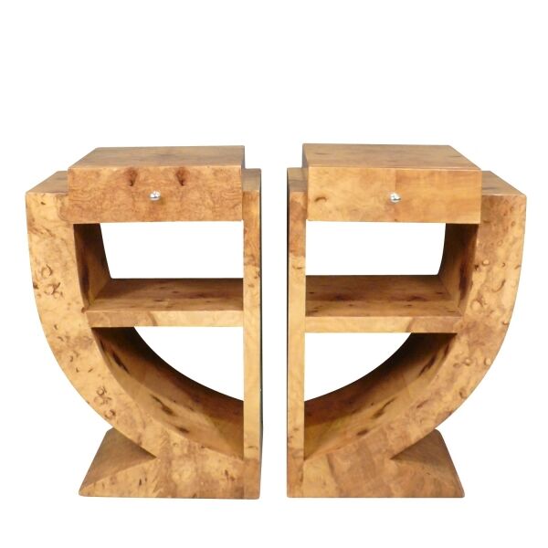 Pair of art deco bedside tables - furniture -