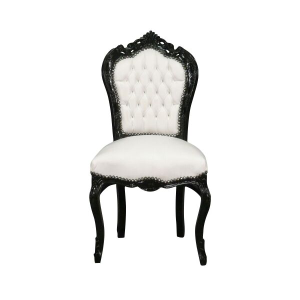 Chaise baroque noire et blanche Vesoul