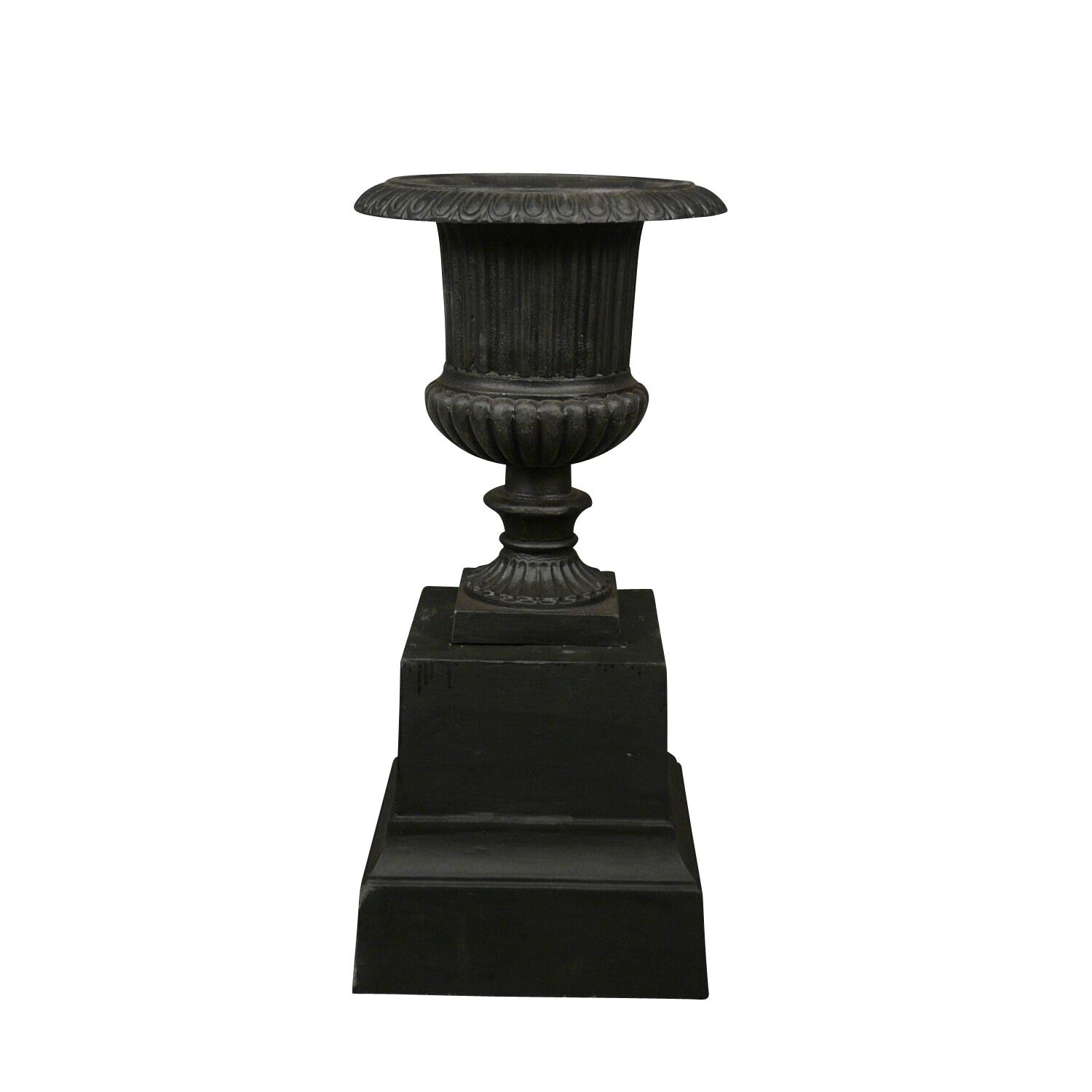 Cast iron Medici vase on base - H: 85 cm - Medici basin