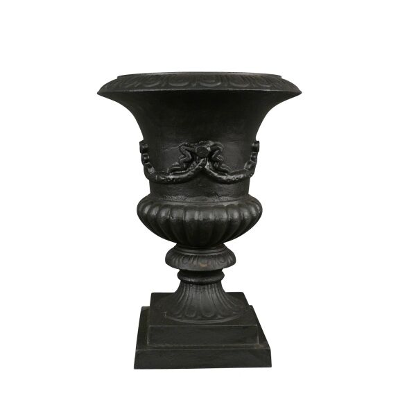 Medici vase in cast iron 43 cm black