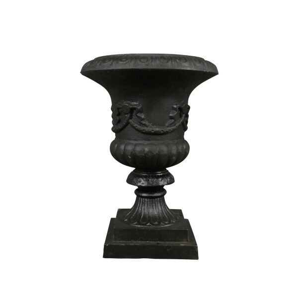 Vases Médicis en fonte de fer 34 cm noir