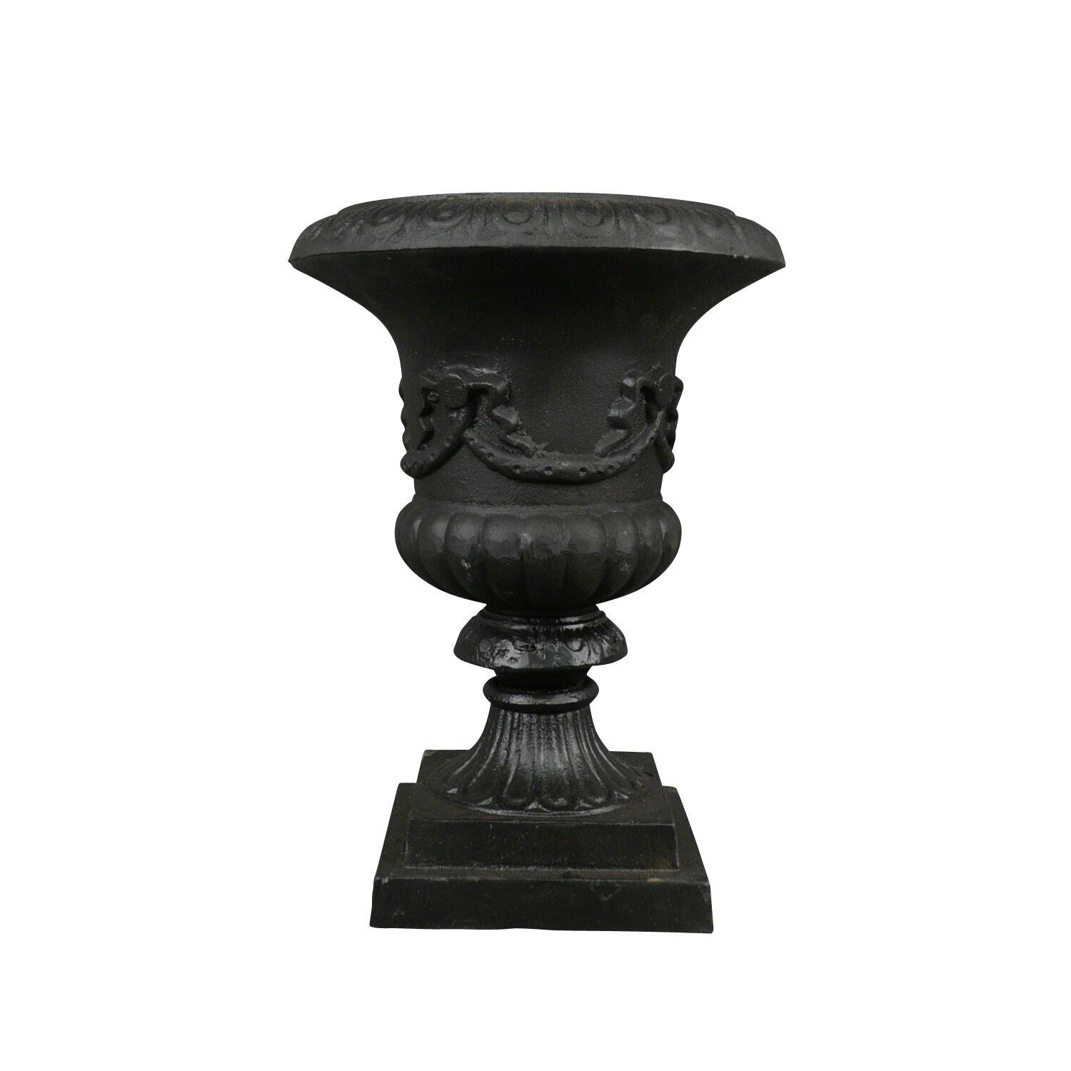 Medici vases in cast iron 34 cm black