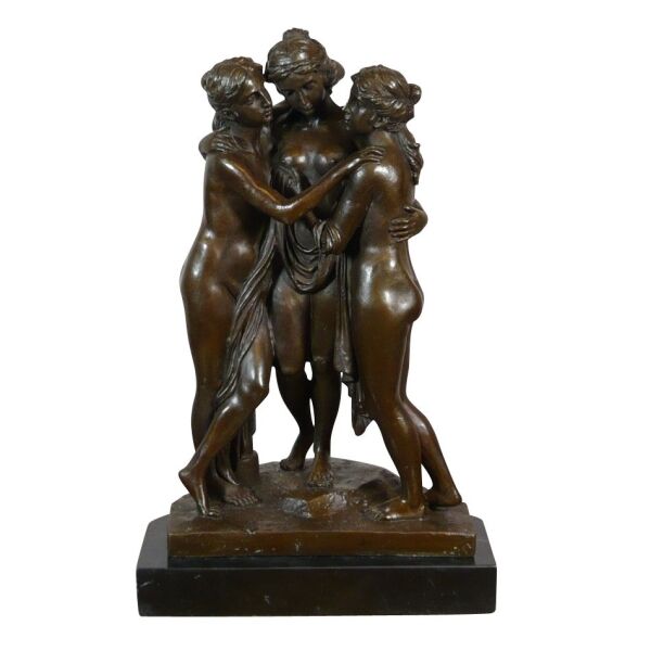 Bronzeskulptur - De tre nåder - græske gudinder