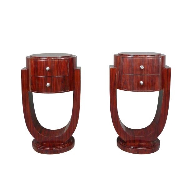 Pair of art deco bedside tables - Art deco bedside table - Art deco furniture -