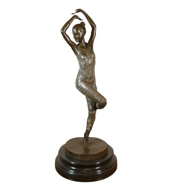 Art deco bronz táncos szobor - Női szobrok -