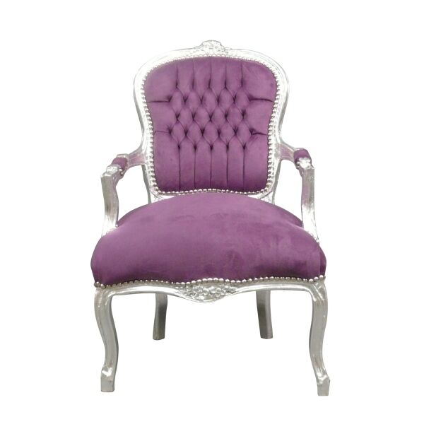 Mauve Louis XV fotel - barokk XV Lajos fotel - Barokk fotelek