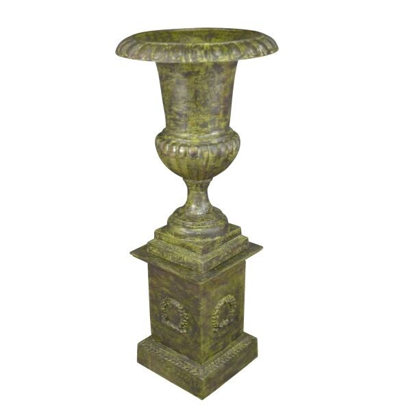 Medici cast iron basins with base - H: 159 cm - Medici vases -