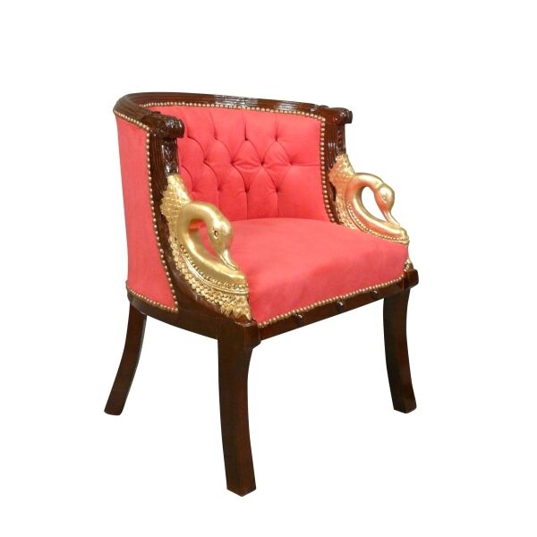 Napoleon III red Empire style armchair