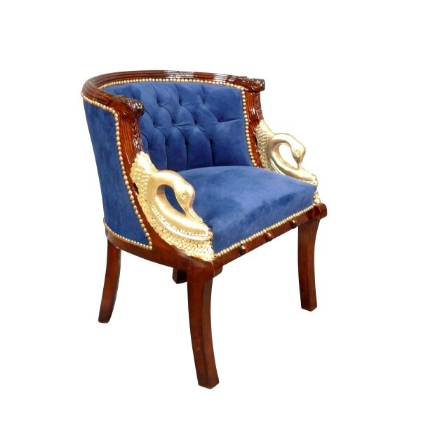 Napoleon III kék empire stílusú fotel - Empire bútorok -