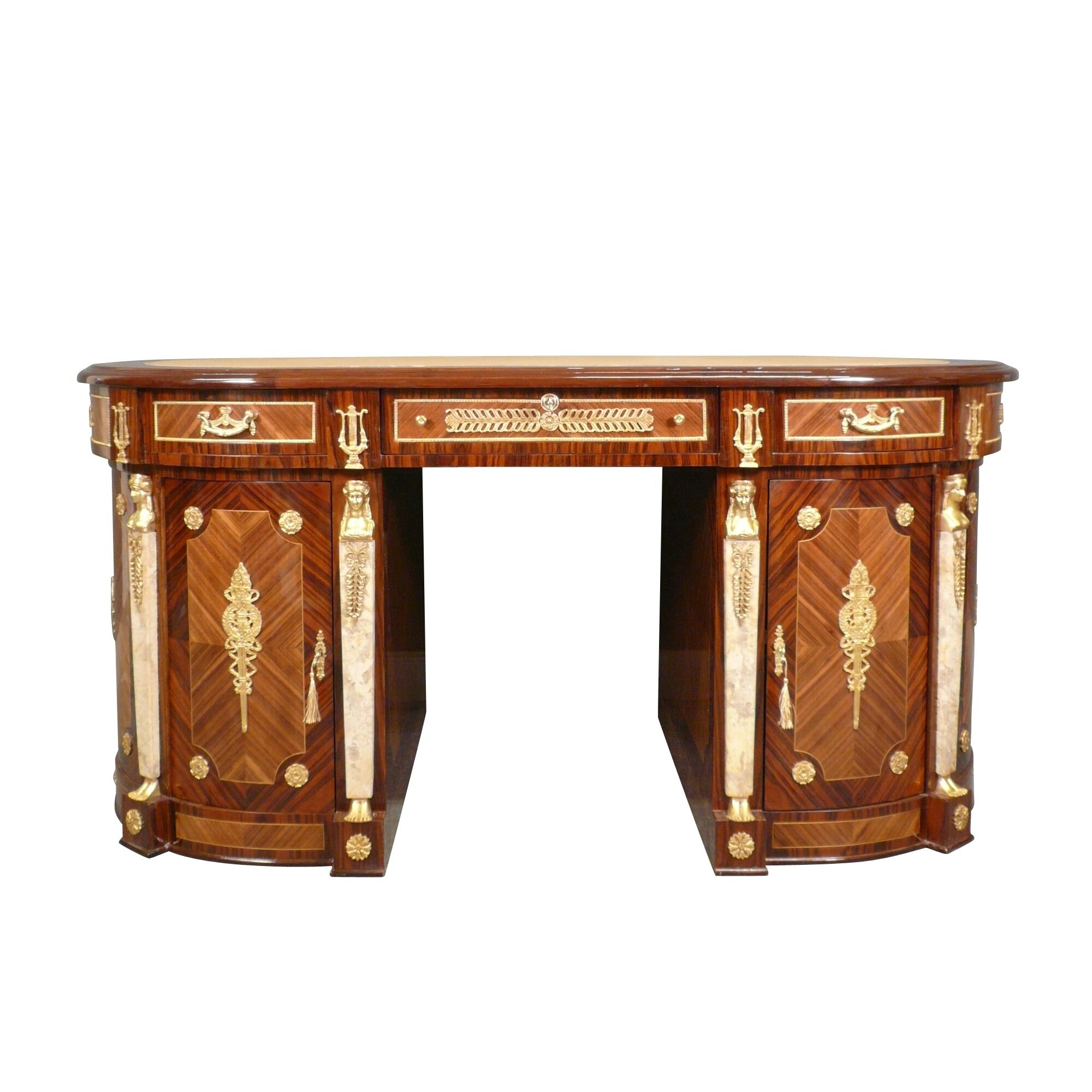 Oval Empire Office Furniture in rosewood - Empire Office - Office -