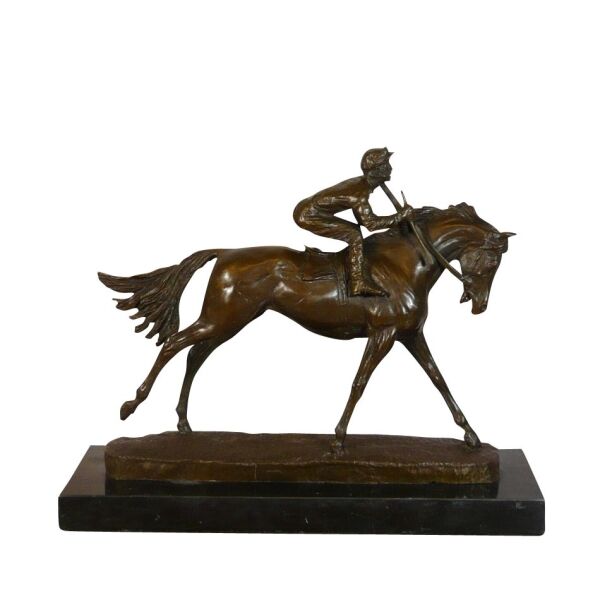 Bronz szobor a Jockey - Lovas szobrok
