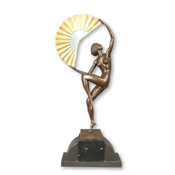 Art deco bronzszobor - A táncos legyezővel - Ár