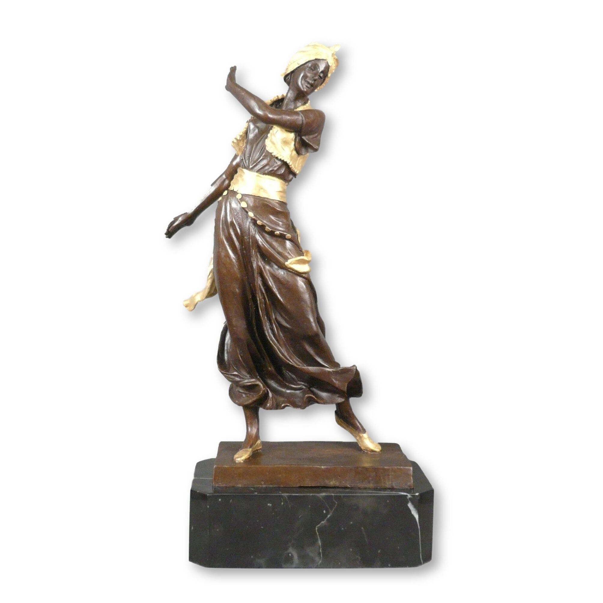 Orientalist bronze statue of an oriental dancer - Bronze figurine