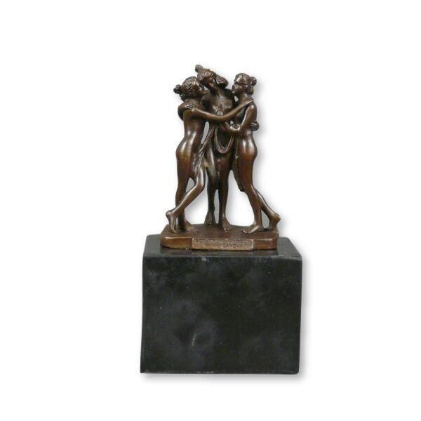 Bronze statue - The three graces - Greek goddesses -