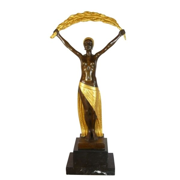 Art deco bronzszobrok - 1920-as stílusú szobrok másolatai