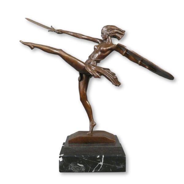 Art deco bronze statue