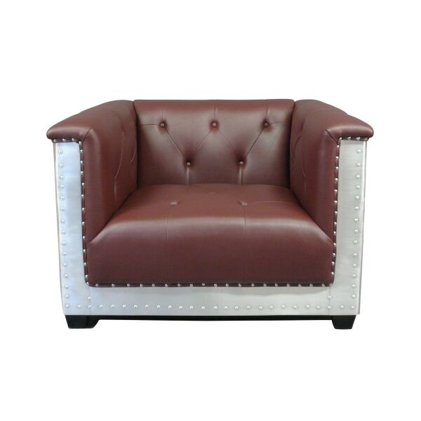 Aviator stílusú Chesterfield fotel