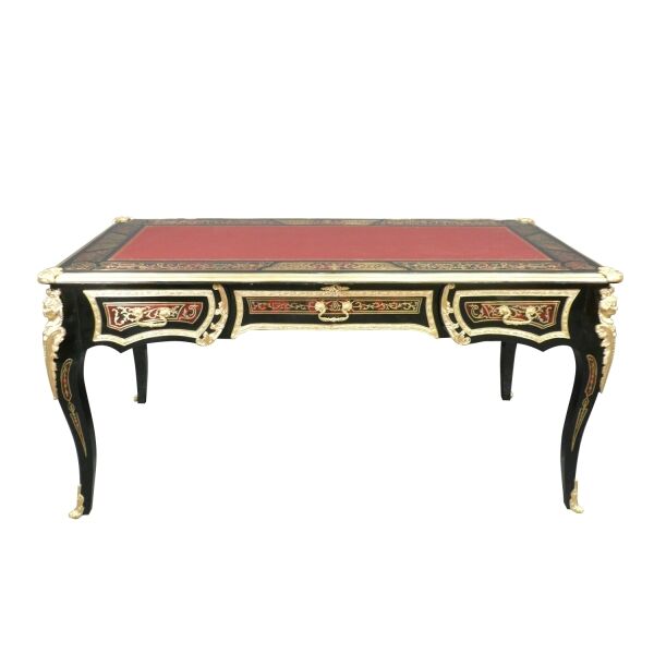 Louis XV Boulle fekete íróasztal