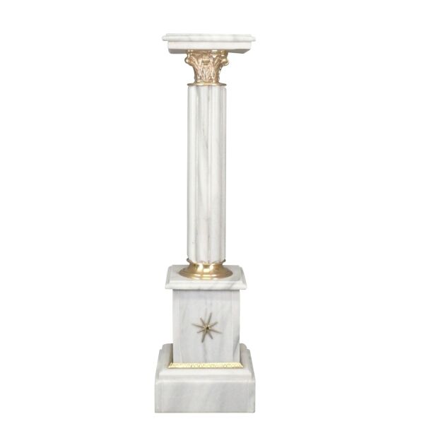 White marble column