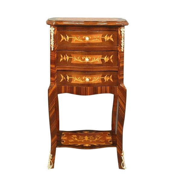 Louis XVI style bedside table chest of drawers - Louis XV