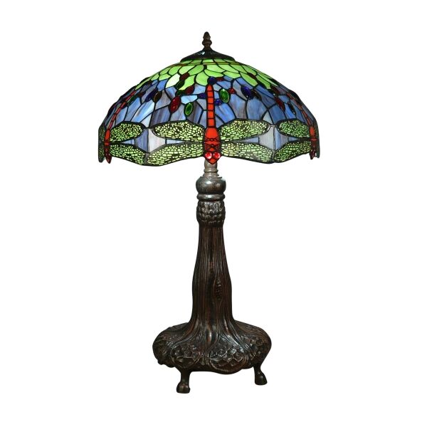 Lámpara Tiffany Dragonflies grande: el precio de una lámpara Tiffany auténtica