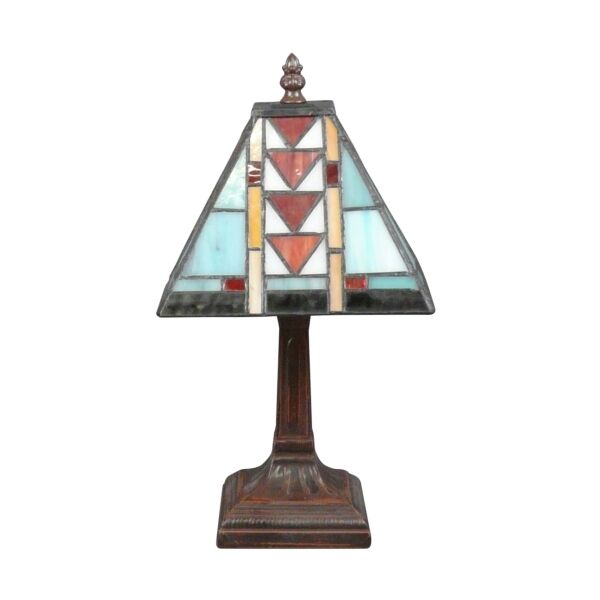 Blaue Tiffany-Mission-Lampe, echtes Buntglas, offizielle Website der Tiffany-Lampe, Clara Driscoll, 1930