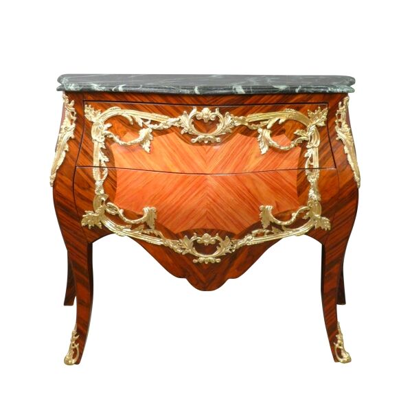 Louis XV chest of drawers with bronze trim