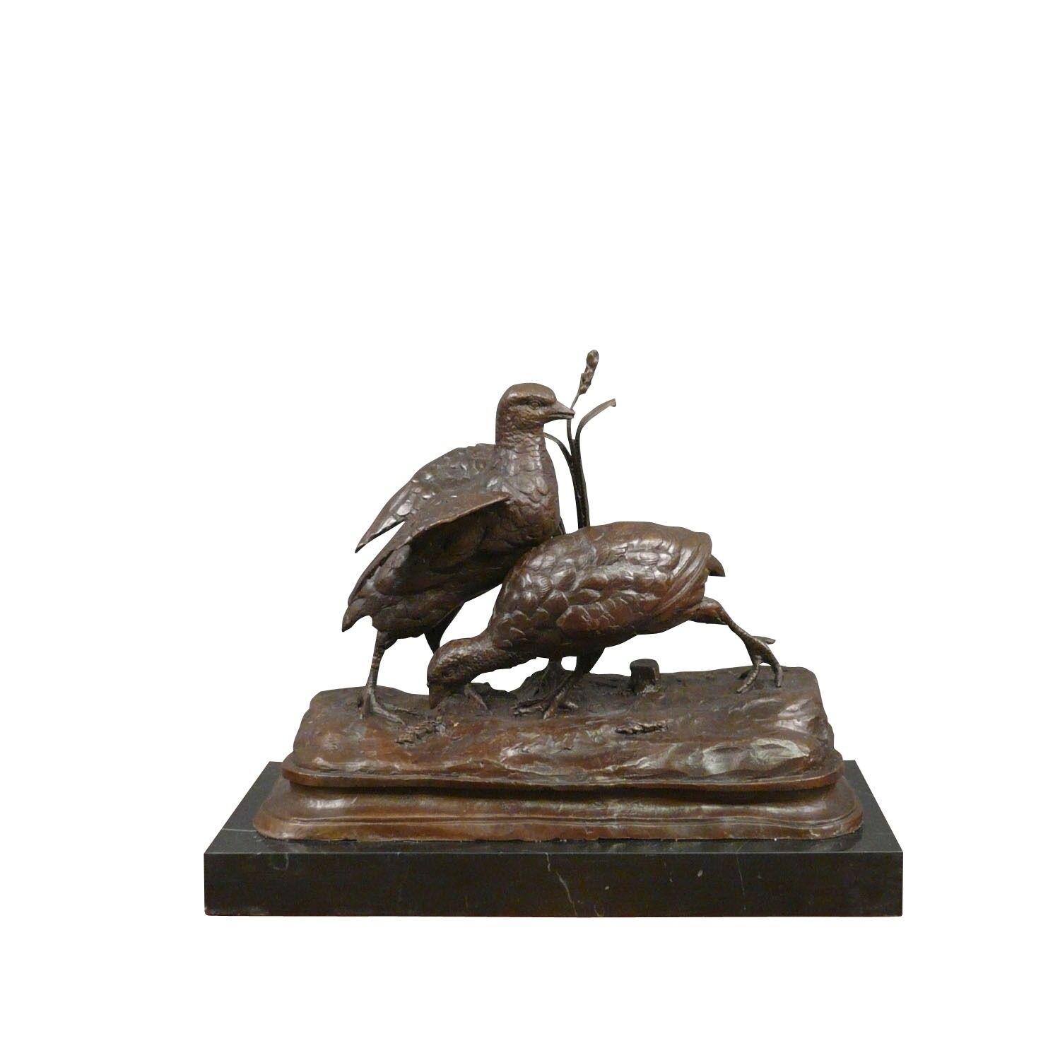 Estatua de bronce - Las dos perdices