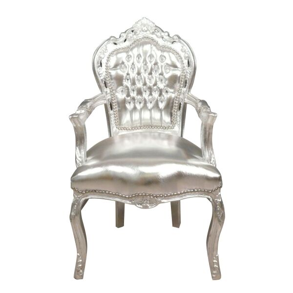 Baroque silver armchair - Baroque furniture for sale