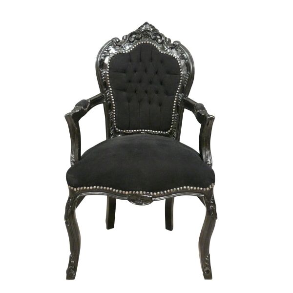 Fauteuil baroque noir - Chaises baroques -