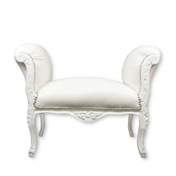 Banquette baroque blanche
