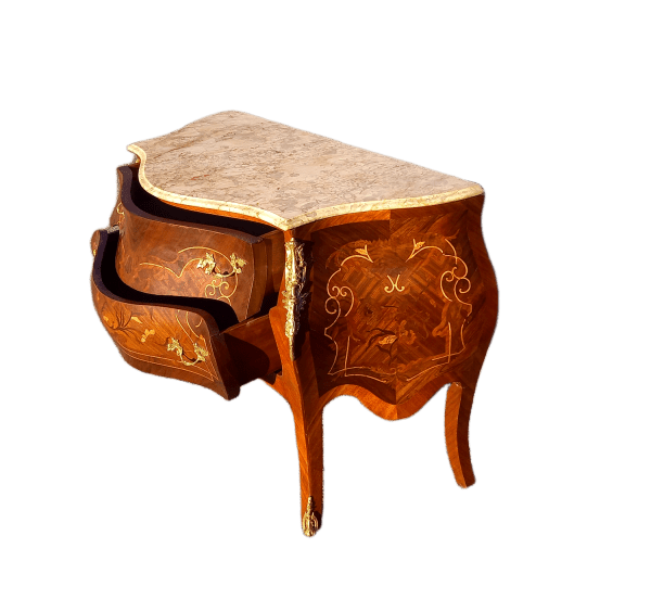 Grande commode Louis XV - Marbre et bronzes 3 grande commode avec marbre louis xv