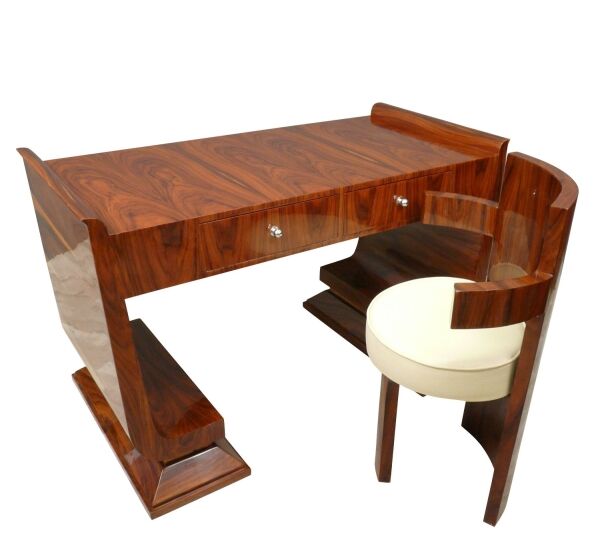 Bureau art déco en marqueterie de palissandre 6 Bureau art déco en palissandre