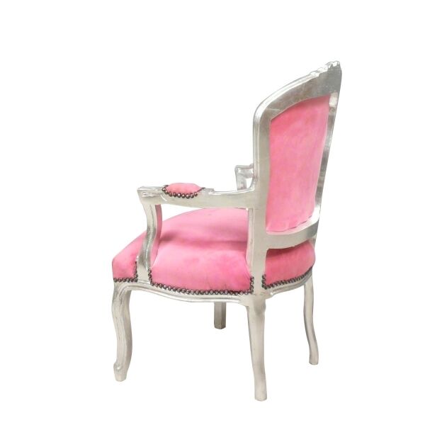 Fauteuil Louis XV enfant rose 3 Fauteuil Louis XV enfant rose