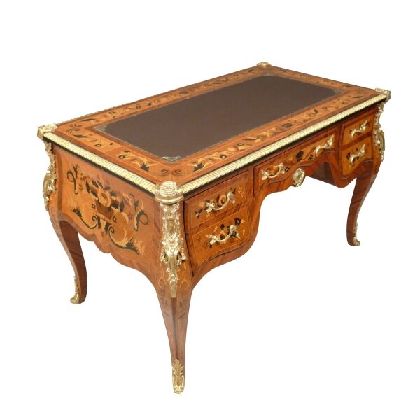 Bureau Louis XV 5 tiroirs 5 Bureau Louis XV - Ameublement de style ancien -