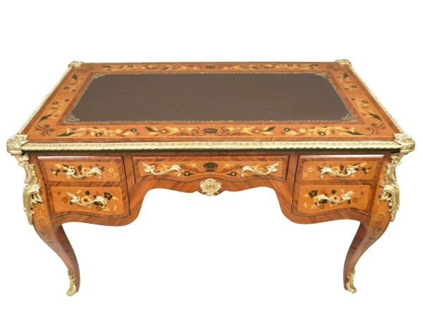 Bureau Louis XV 5 tiroirs 2 Bureau Louis XV - Ameublement de style ancien -