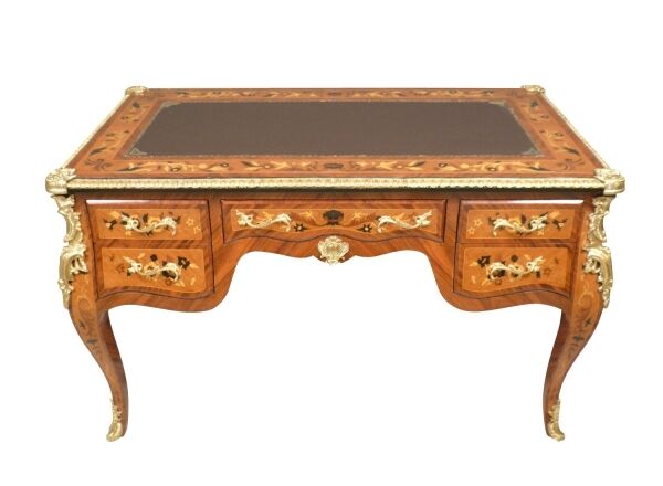 Bureau Louis XV 5 tiroirs 6 Bureau Louis XV - Ameublement de style ancien -