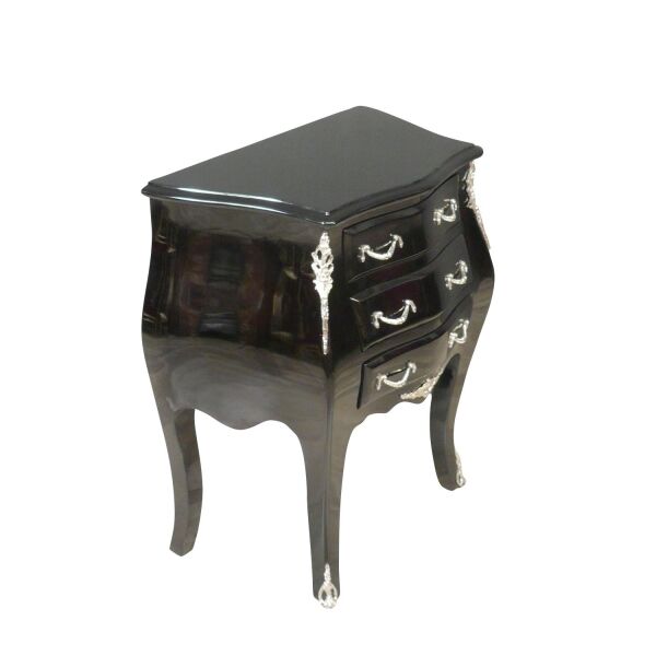 Commode baroque noire de style Louis XV 2 Commode baroque noire de style Louis XV - Meubles baroque