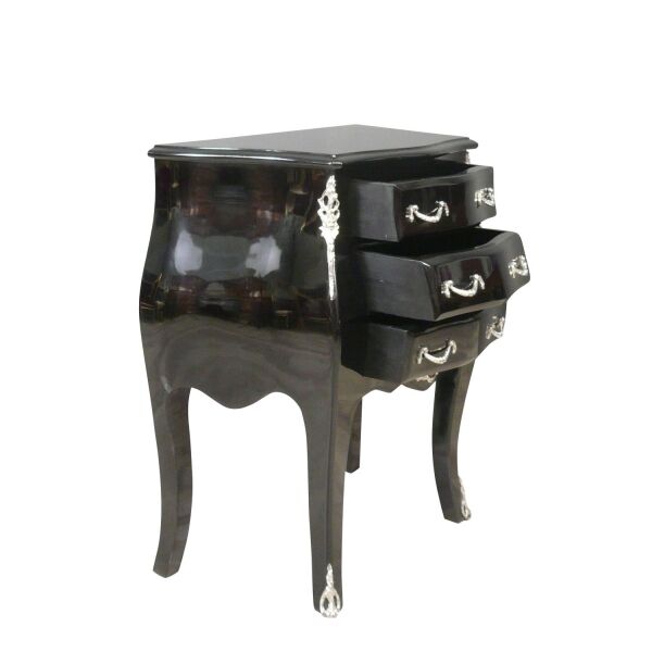 Commode baroque noire de style Louis XV 3 Commode baroque noire de style Louis XV - Meuble baroque