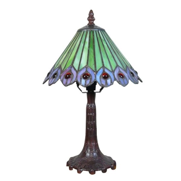 Lampe Tiffany Peacock 2 Lampe Tiffany Peacock - Lampes de sol Tiffany